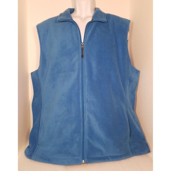 Woolrich Men's Sleeveless Blue Fleece Vest 2XLT - Pre-Owned Two Pockets       T8 - Picture 2 of 6